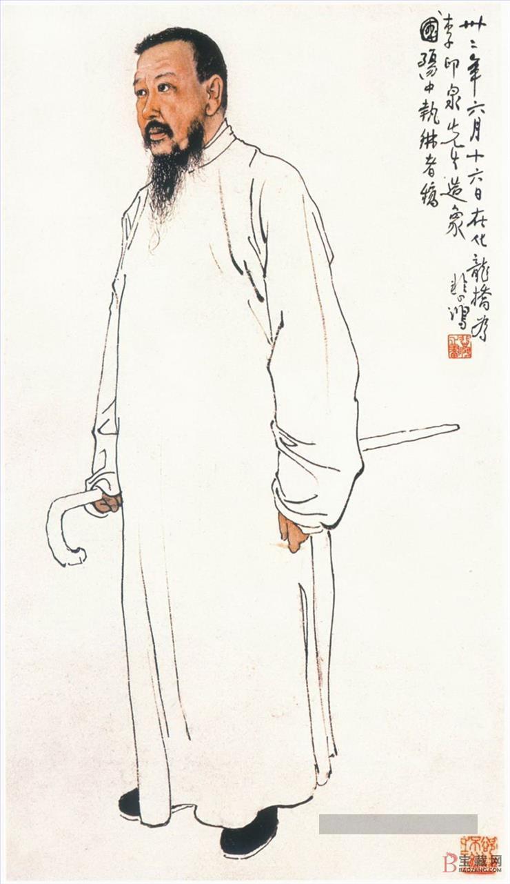 XU Beihong portrait vieille Chine encre Peintures à l'huile